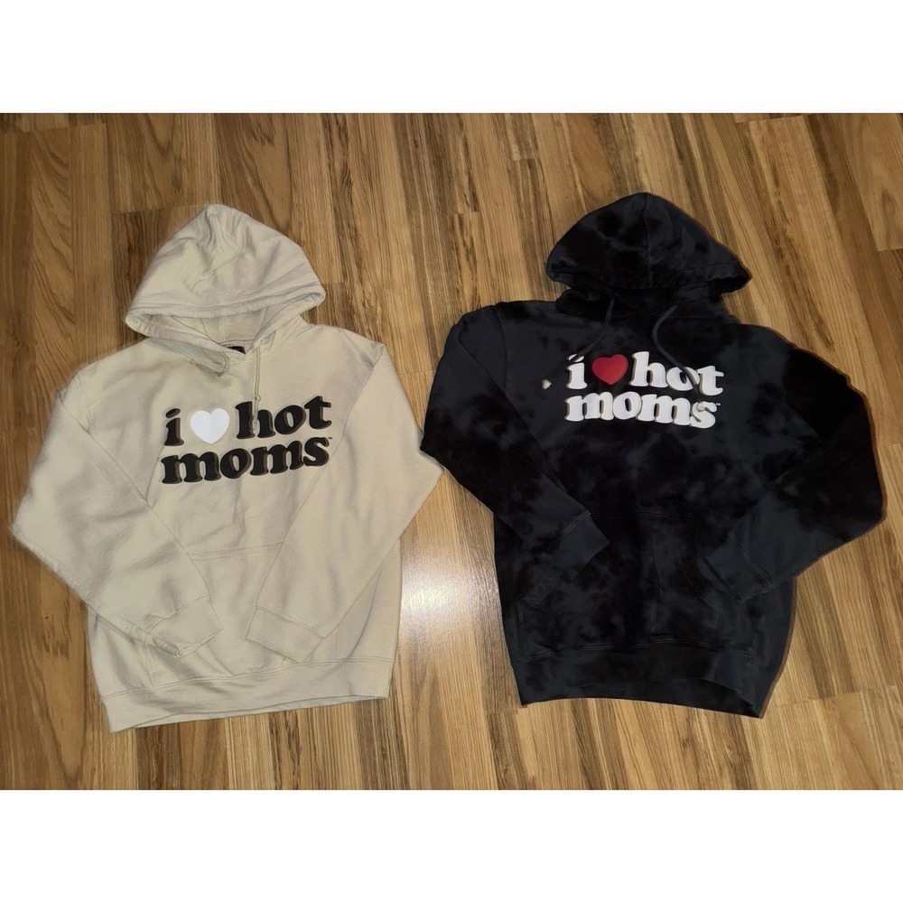 Danny Duncan Men's Small I Love Hot Moms Hoodie Sweatshirt Lot Black‎ Camo Tan